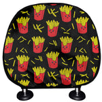 Cartoon French Fries Pattern Print Car Headrest Covers