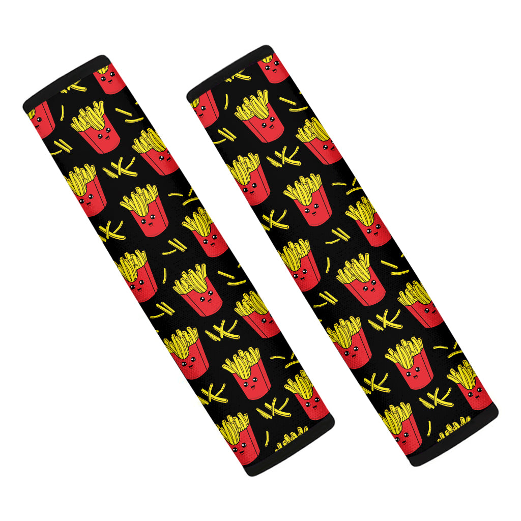 Cartoon French Fries Pattern Print Car Seat Belt Covers