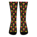 Cartoon French Fries Pattern Print Crew Socks