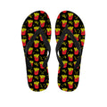 Cartoon French Fries Pattern Print Flip Flops