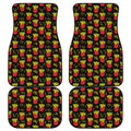 Cartoon French Fries Pattern Print Front and Back Car Floor Mats