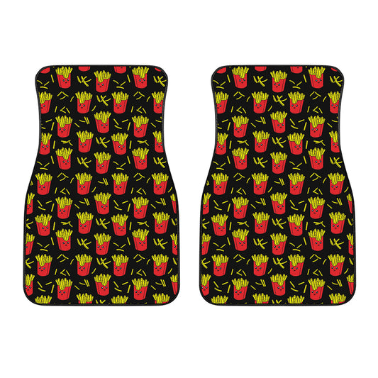 Cartoon French Fries Pattern Print Front Car Floor Mats