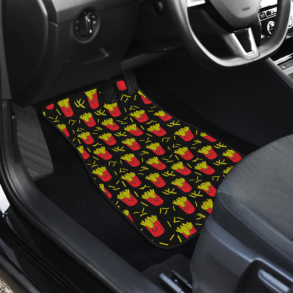 Cartoon French Fries Pattern Print Front Car Floor Mats