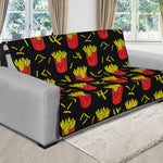 Cartoon French Fries Pattern Print Futon Protector