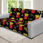 Cartoon French Fries Pattern Print Futon Protector