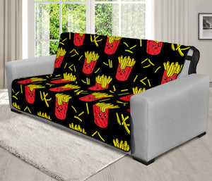 Cartoon French Fries Pattern Print Futon Protector