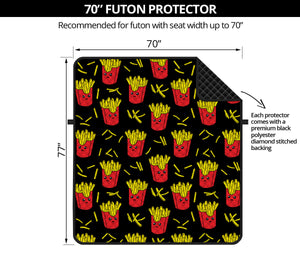 Cartoon French Fries Pattern Print Futon Protector