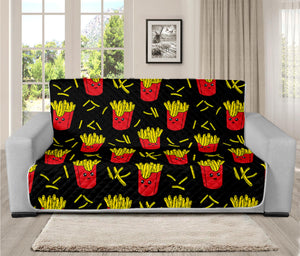 Cartoon French Fries Pattern Print Futon Protector