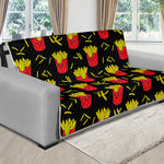 Cartoon French Fries Pattern Print Futon Protector