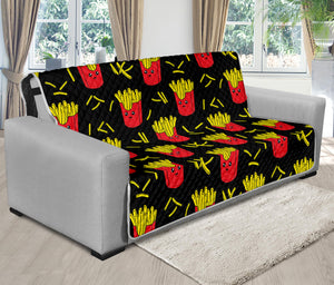 Cartoon French Fries Pattern Print Futon Protector