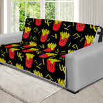 Cartoon French Fries Pattern Print Futon Protector