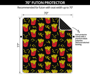 Cartoon French Fries Pattern Print Futon Protector