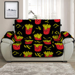 Cartoon French Fries Pattern Print Half Sofa Protector