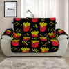 Cartoon French Fries Pattern Print Half Sofa Protector