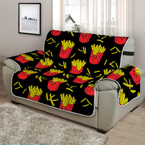 Cartoon French Fries Pattern Print Half Sofa Protector