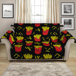 Cartoon French Fries Pattern Print Loveseat Protector