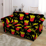 Cartoon French Fries Pattern Print Loveseat Slipcover