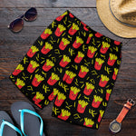 Cartoon French Fries Pattern Print Men's Shorts