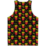 Cartoon French Fries Pattern Print Men's Tank Top