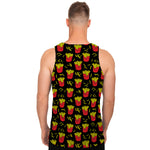 Cartoon French Fries Pattern Print Men's Tank Top