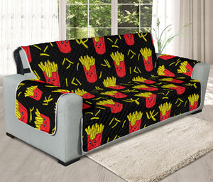 Cartoon French Fries Pattern Print Oversized Sofa Protector