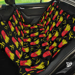 Cartoon French Fries Pattern Print Pet Car Back Seat Cover