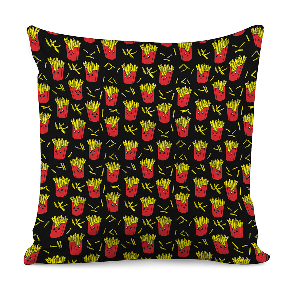 Cartoon French Fries Pattern Print Pillow Cover