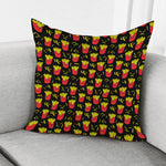 Cartoon French Fries Pattern Print Pillow Cover