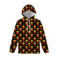 Cartoon French Fries Pattern Print Pullover Hoodie