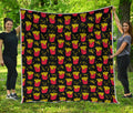 Cartoon French Fries Pattern Print Quilt