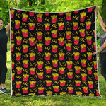Cartoon French Fries Pattern Print Quilt