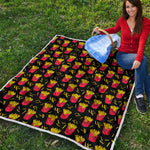 Cartoon French Fries Pattern Print Quilt