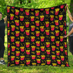 Cartoon French Fries Pattern Print Quilt