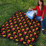 Cartoon French Fries Pattern Print Quilt