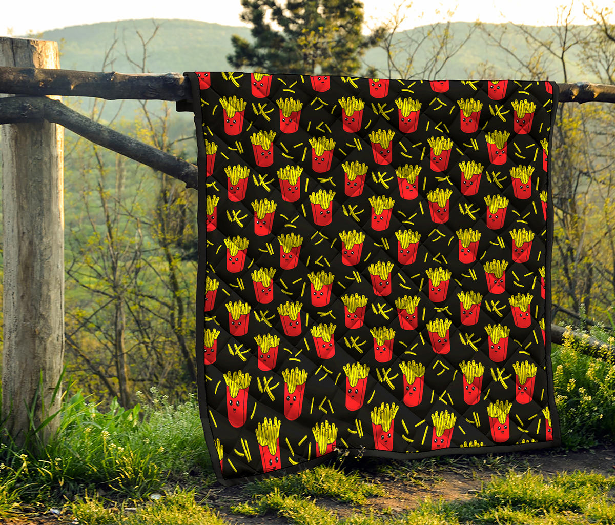 Cartoon French Fries Pattern Print Quilt