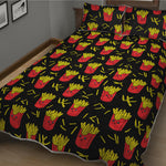 Cartoon French Fries Pattern Print Quilt Bed Set