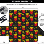 Cartoon French Fries Pattern Print Sofa Protector