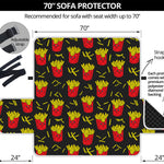 Cartoon French Fries Pattern Print Sofa Protector