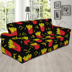 Cartoon French Fries Pattern Print Sofa Slipcover