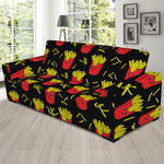 Cartoon French Fries Pattern Print Sofa Slipcover