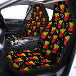 Cartoon French Fries Pattern Print Universal Fit Car Seat Covers