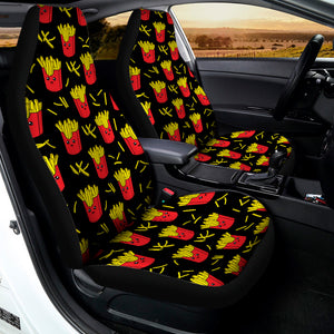 Cartoon French Fries Pattern Print Universal Fit Car Seat Covers