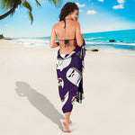 Cartoon Ghost Pattern Print Beach Sarong Wrap