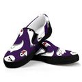 Cartoon Ghost Pattern Print Black Slip On Sneakers