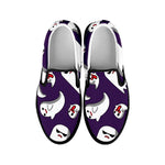 Cartoon Ghost Pattern Print Black Slip On Shoes