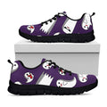 Cartoon Ghost Pattern Print Black Running Shoes
