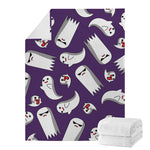 Cartoon Ghost Pattern Print Blanket