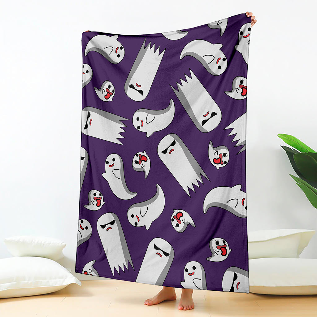 Cartoon Ghost Pattern Print Blanket