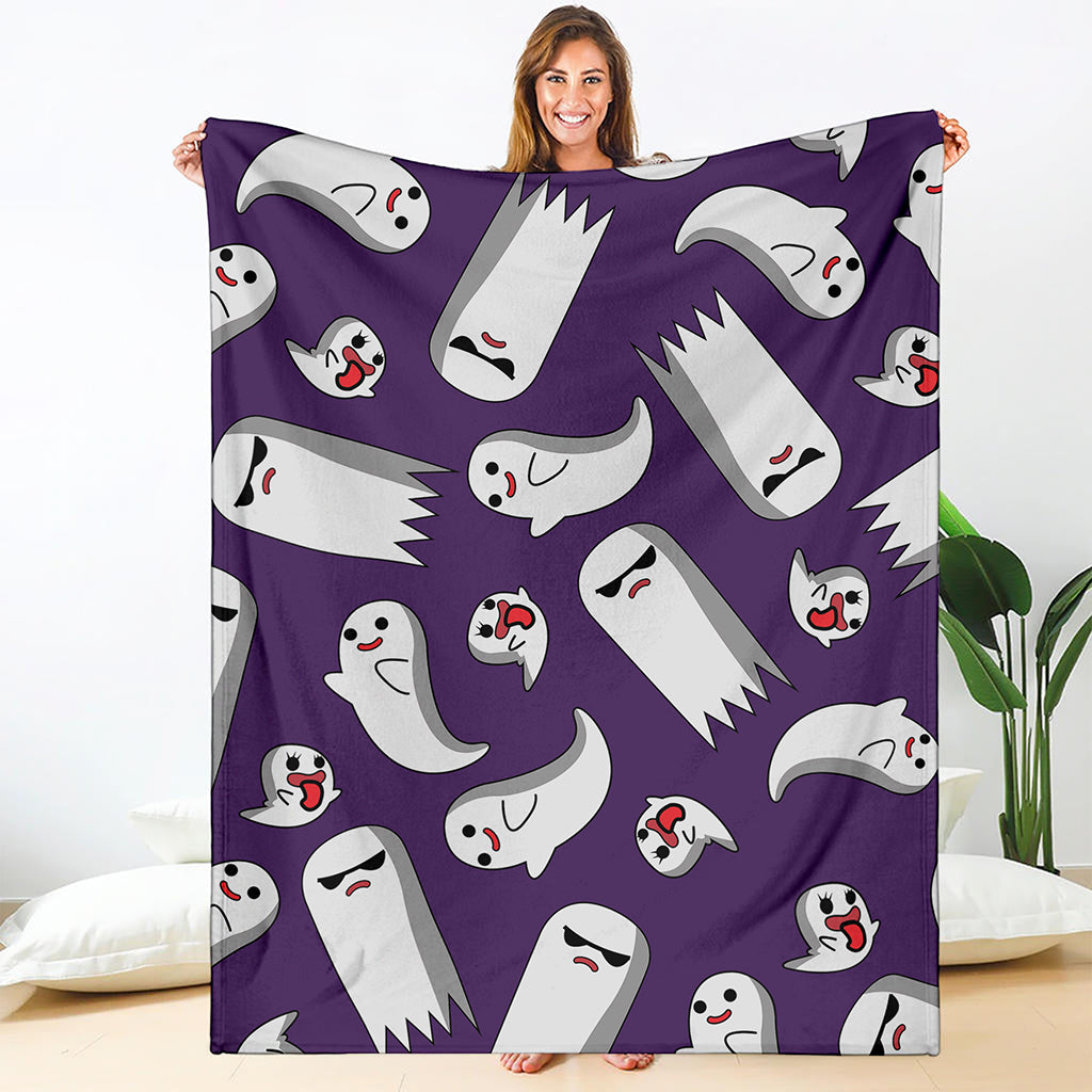 Cartoon Ghost Pattern Print Blanket