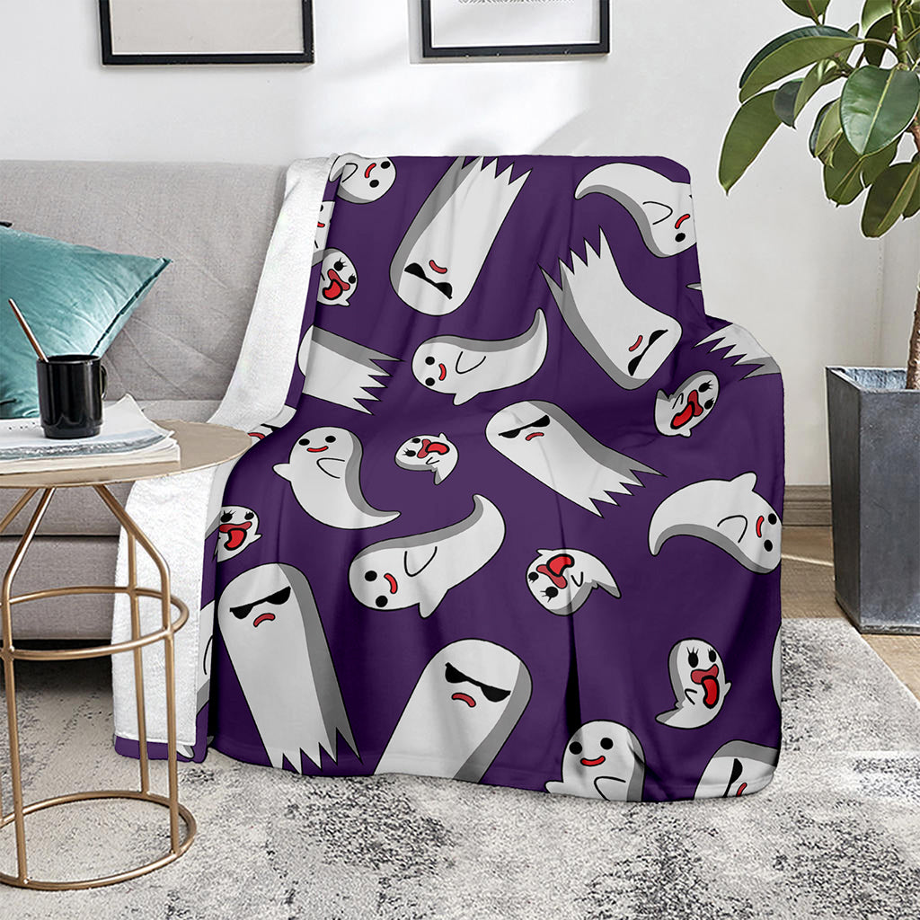 Cartoon Ghost Pattern Print Blanket